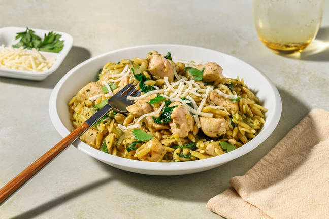 One-Pan Chicken, 'Pesto' & Leek Risoni