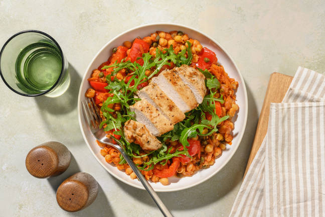 Pork & Mediterranean Crushed Chickpeas