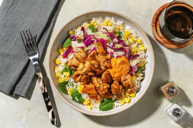 Pre-Marinated Chicken & Corn Rice Bowl