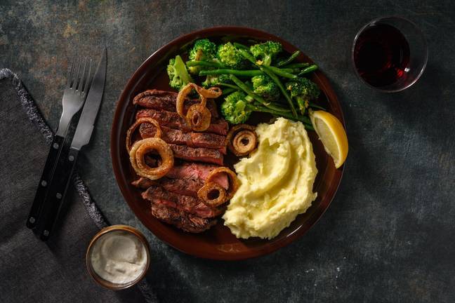 Herby Porterhouse Steak & Zingy Onion Rings