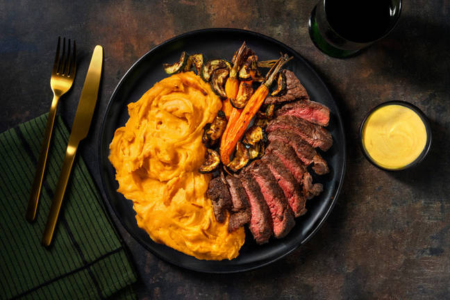 Prime Porterhouse Steak & Honey-Mustard Sauce