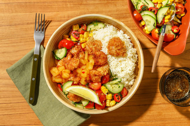 Crumbed Prawns & Hot Pineapple Chutney