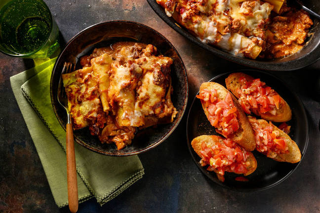 Oven-Baked Pork & Mushroom Cannelloni