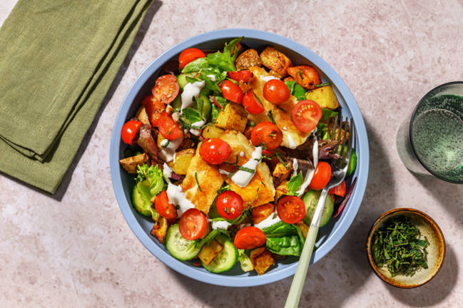 Honey Haloumi & Mumbai Veggie Salad