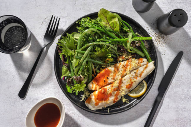 Zesty White Fish & Baby Broccoli Salad
