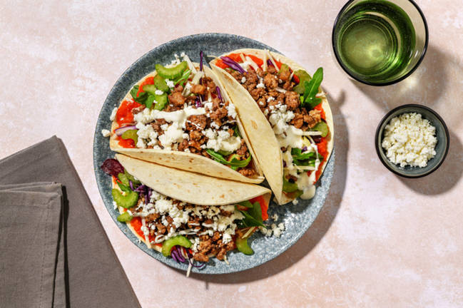 Fast Chermoula-Spiced Beef & Pork Tacos