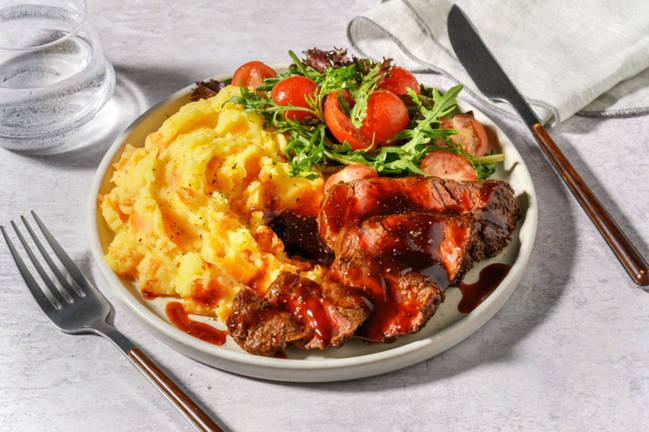 Seared Beef Rump & Carrot-Potato Smash