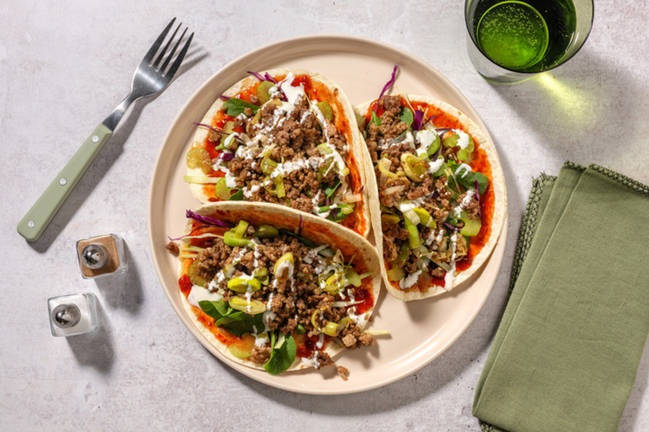 Quick Chermoula Beef & Pork Tacos