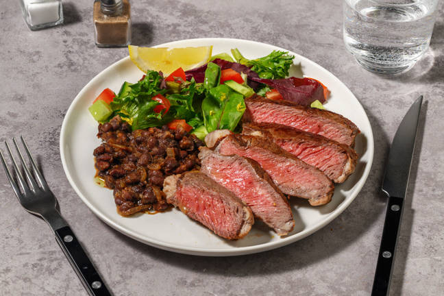 Seared Beef Rump & Mexican Black Beans 