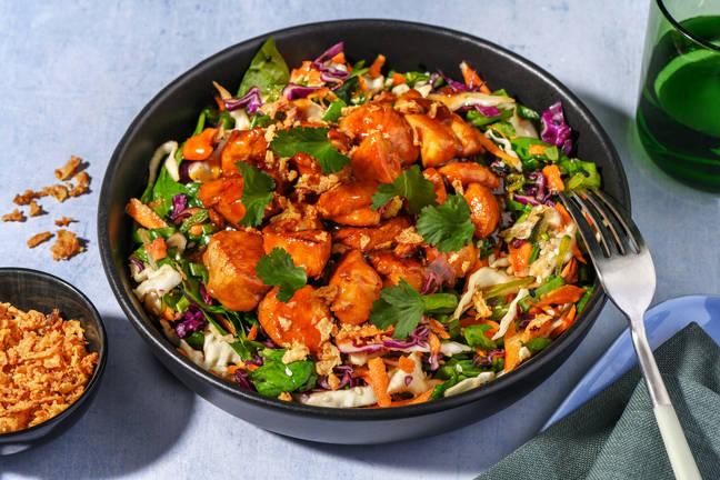 Quick Sweet Chilli Chicken & Rainbow Salad