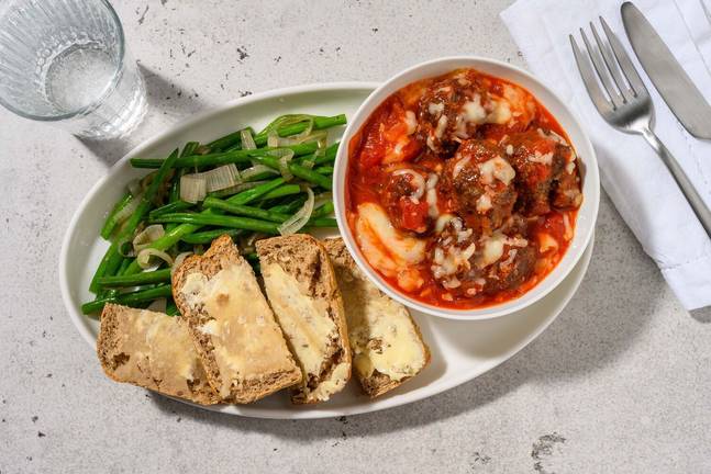 Carb Smart Cheesy Marinara Meatballs