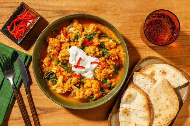 Hearty Cauliflower & Silverbeet Lentil Dhal