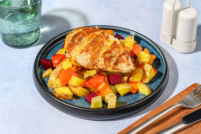 Oven-Baked Cheesy Hasselback Chicken