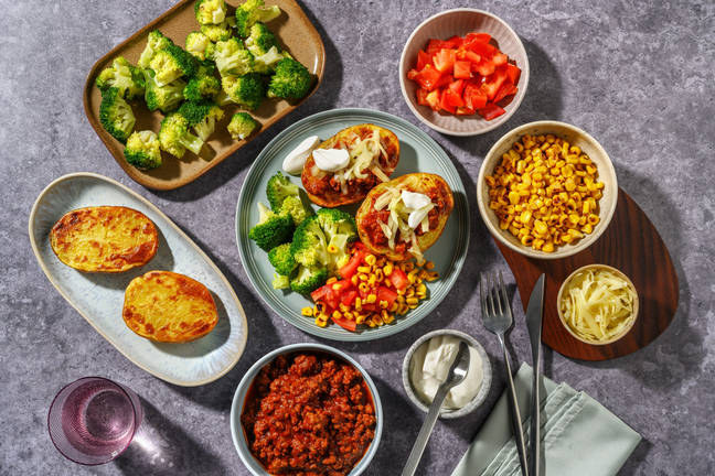 Loaded Beef Baked Potato Bar
