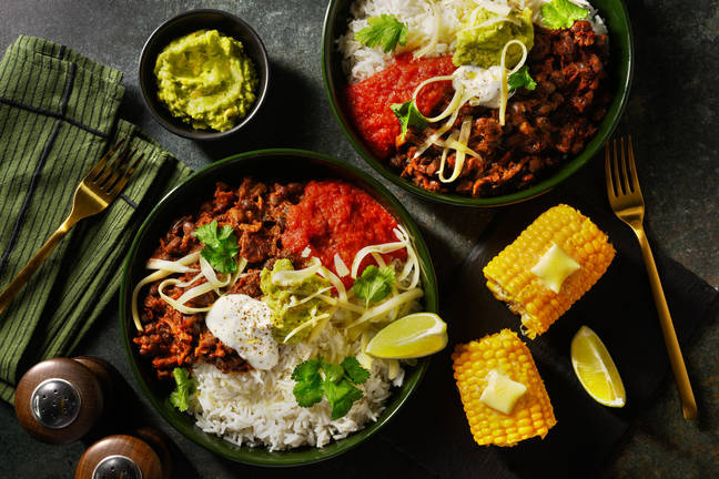 Loaded Chipotle Pulled Pork & Bean Rice Bowl