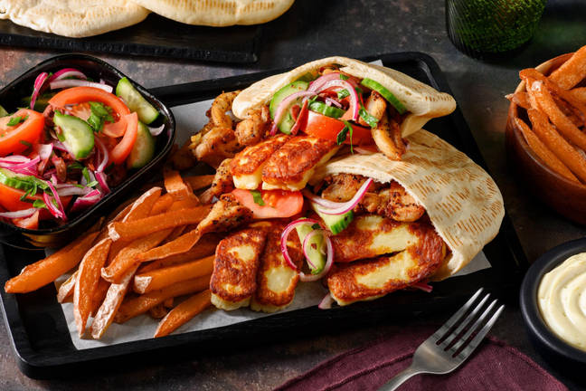 Ultimate Zesty Chicken & Haloumi-Stuffed Pita