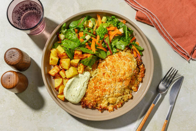 Pesto-Crusted Chicken & Apple Salad