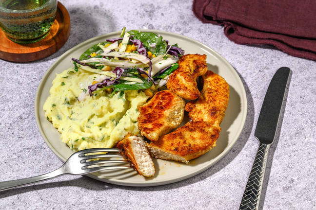 Nan’s Chicken Tenders & Herby Mash