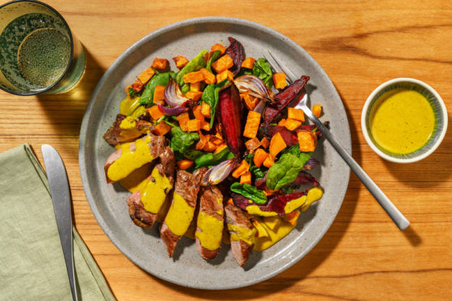 Roast Lamb Rump & Mumbai Coconut Sauce