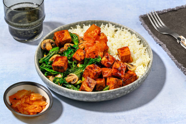 Sticky Korean-Style Tofu & Garlic Rice