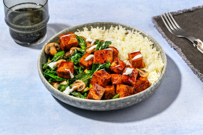 Korean-Style Tofu & Garlic Rice