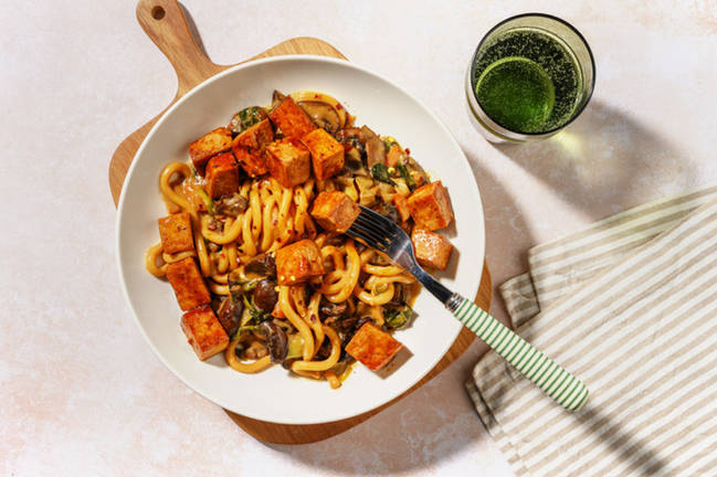 Sweet Soy Tofu & Katsu Coconut Noodles