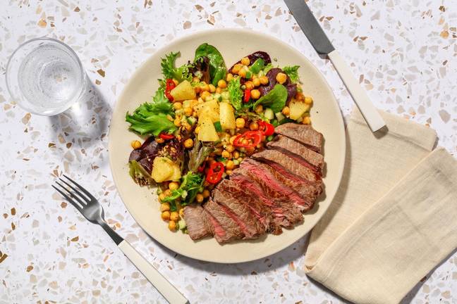 Seared Beef Rump & Caribbean Chickpea Salad