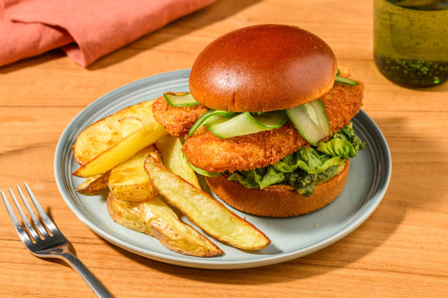 Fish Shop Crumbed Basa Burger
