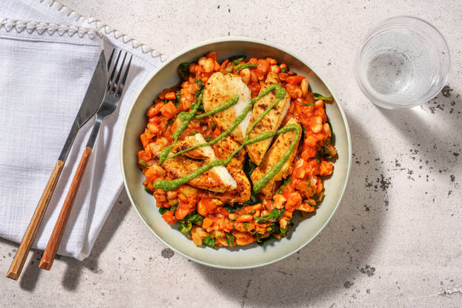 Herby Chicken & Braised White Bean Stew 