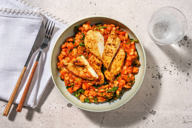 Herby Chicken & Braised White Bean Stew 