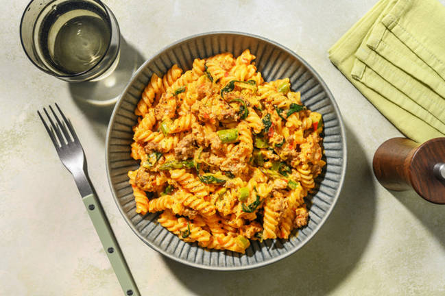 Creamy Beef & Pork Fusilli