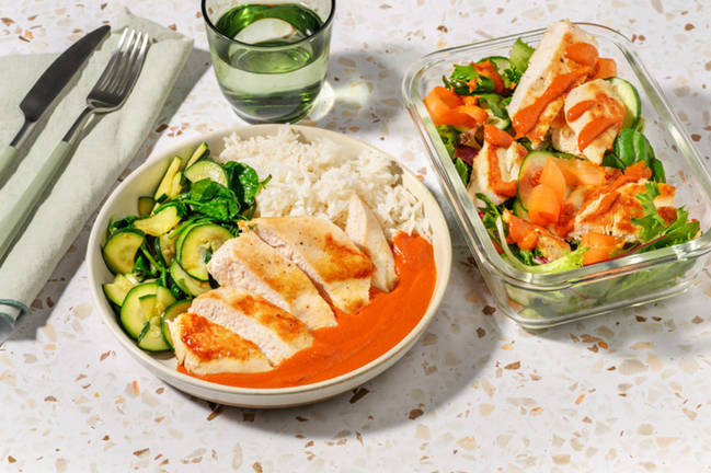 Mild Thai Red Chicken Curry & Rice for Dinner