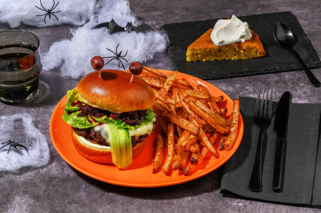 Ghoul-Grilled Beef & Oozy Relish Burger for Dinner