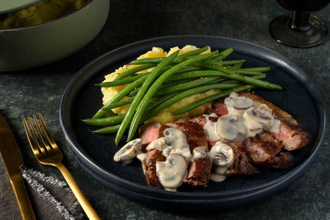 Prime Pepper Steak & Creamy Mushroom Sauce