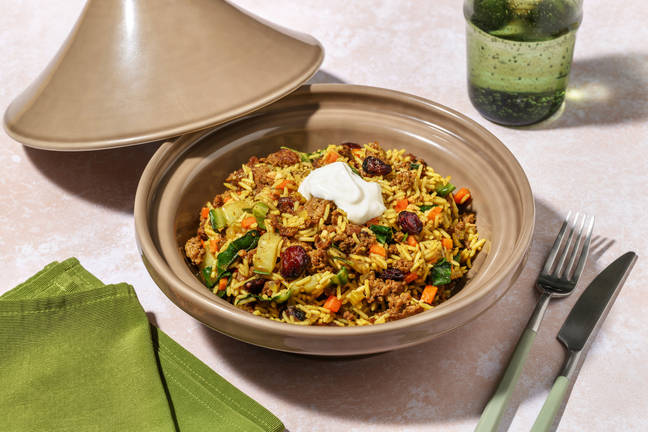 One-Pan Lamb & Veggie Jewelled Biryani 