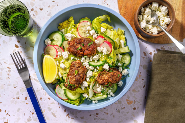 Middle Eastern Lamb Koftas & Radish Salad