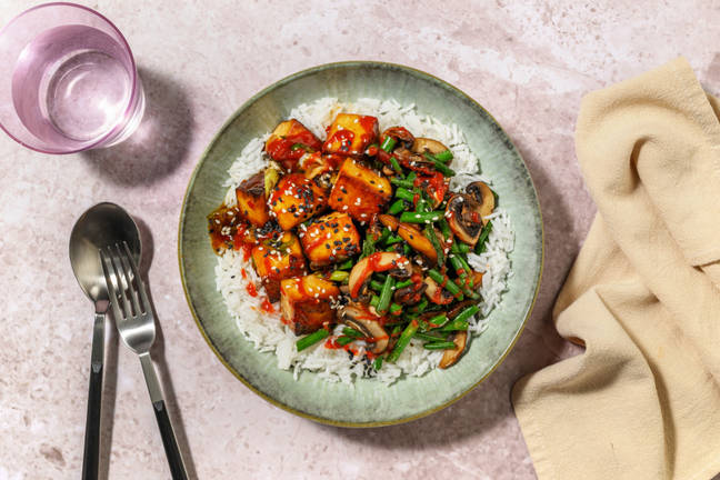 Umami Tofu & Green Bean Stir-Fry