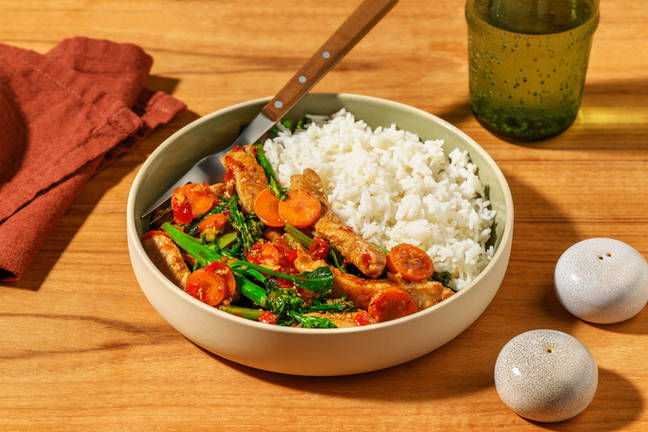 Sweet Soy Pork & Ginger-Coconut Rice