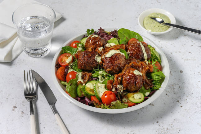 Herby Beef Meatballs & Cherry Tomato Salad