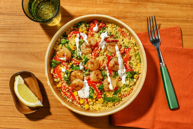 Caribbean Prawns & Veggie Couscous Bowl