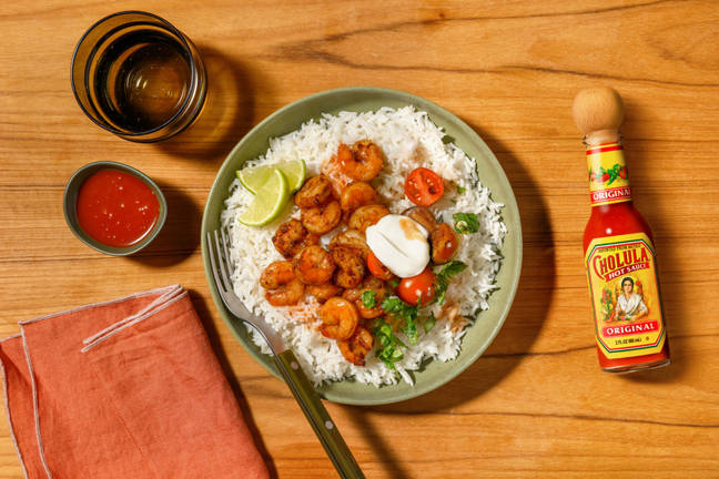 Tejano-Style Prawns & Garlic Rice Bowl