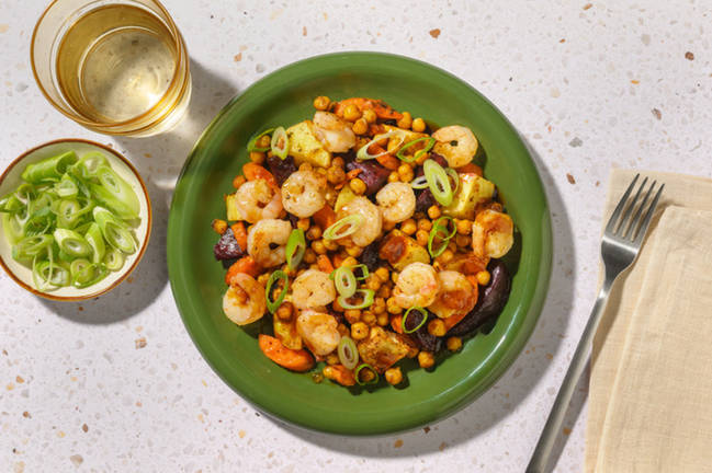 Mumbai Prawn & Chickpea Traybake