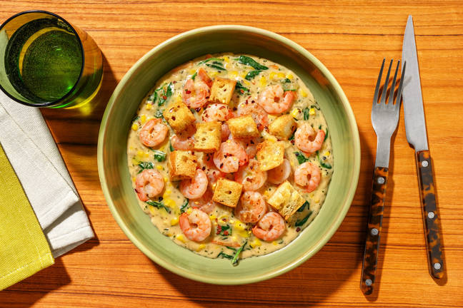 One-Pot Creamy Prawn & Corn Soup