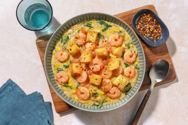 One-Pot Creamy Prawn & Corn Soup