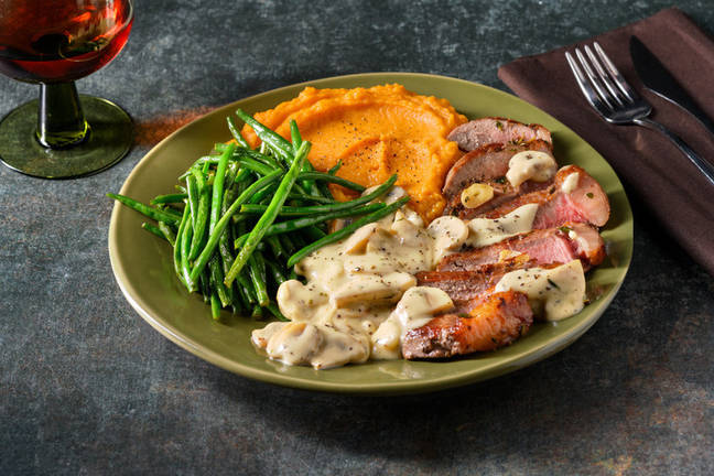 Roast Beef Sirloin & Mushroom-Herb Sauce