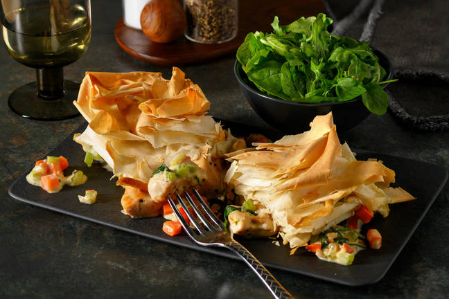 Stacked Chicken & Bacon Pot Pie