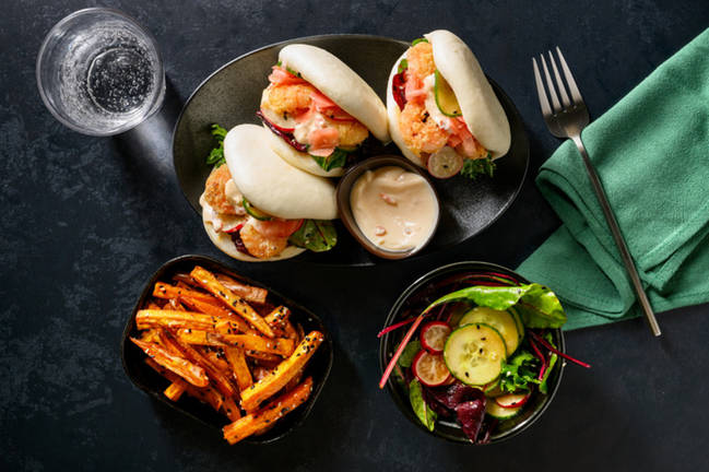 Sweet Chilli Prawn Bao Bun Banquet