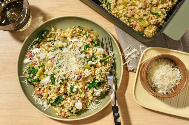 Basil Pesto & Bacon Risotto