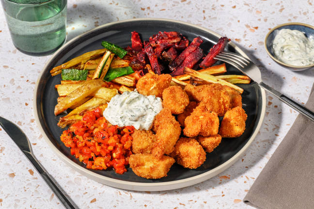 Cheesy Chicken Nuggets & Veggie Chips