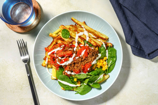Loaded Fries & Smokey Plant-Based Mince